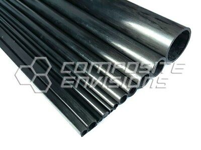 Carbon Fiber Pultruded Round Tube 2mm Od X 1mm Id X 1.2m