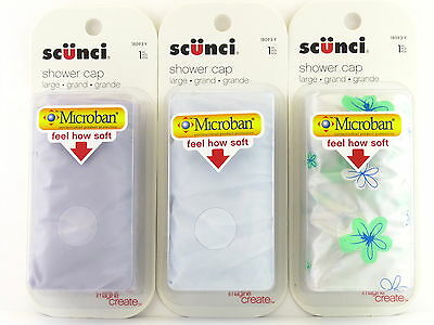 Scunci Large Shower Cap With Microban  Antimicrobial Protection (18093-y)