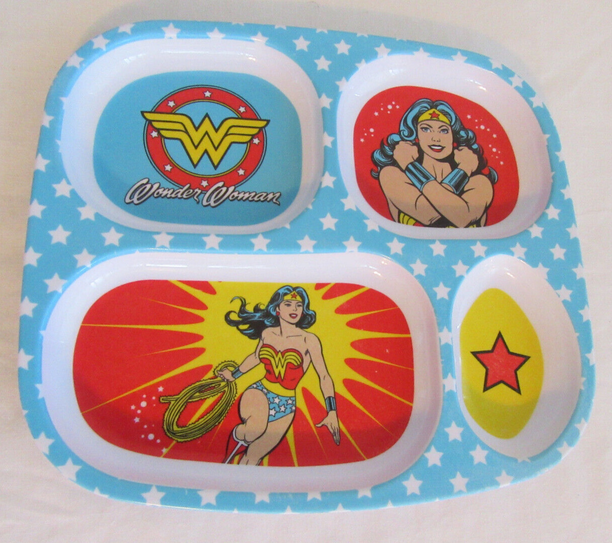 Wonder Woman Bumkins Divided Childrens Tray Plate Ta-it0069