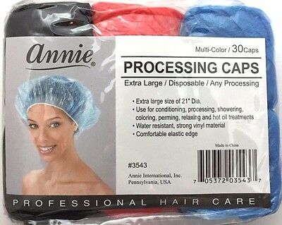 Brand New Annie Extra Large 3-color Disposable Processing Caps #3543 30caps
