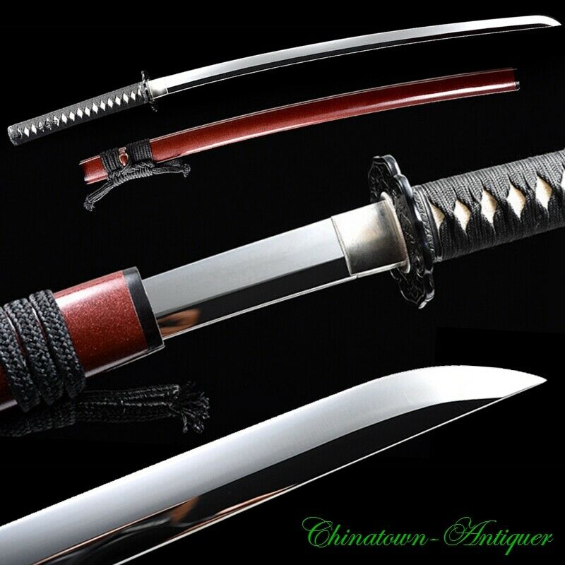 Katana Samurai Sword Manganese Steel Blade Sharp Full Tang Battle Ready #2858