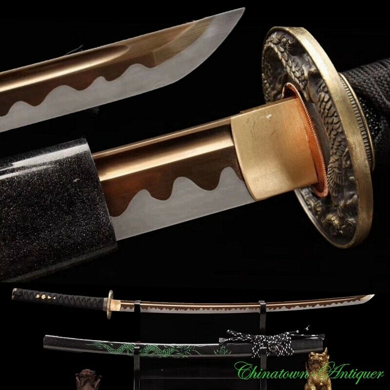 Handmade Spring Steel Sharp Blade Samurai Sword Japanese Katana Full Tang #2229