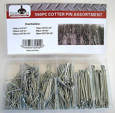 560pc Goliath Industrial Cotter Pin Assortment Clip Key Hardware