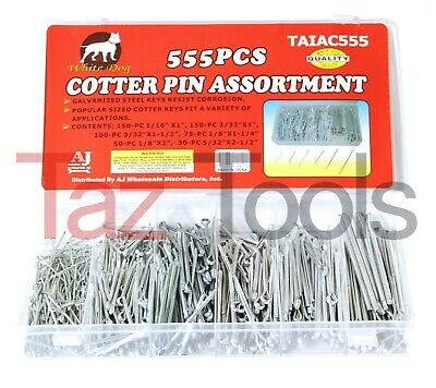 555 Pc Cotter Pin Assortment Keys Safety Retainer Pins Set Cotter Keys 6 Sizes