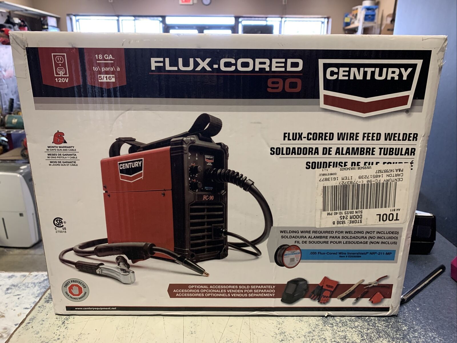 Century Fc90 Flux Cored Wire Feed Welder & Gun K3493-1 - New