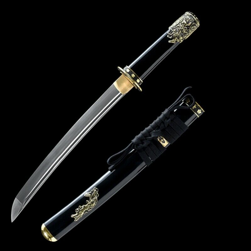 Japanese Short Sword Katana Tanto High Manganese Steel Sharp Combat Ready #3234
