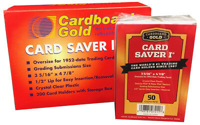 Cbg 2000 Ct Case Card Saver I 1 Semi Rigid Sports Card Holder Cardboard Gold