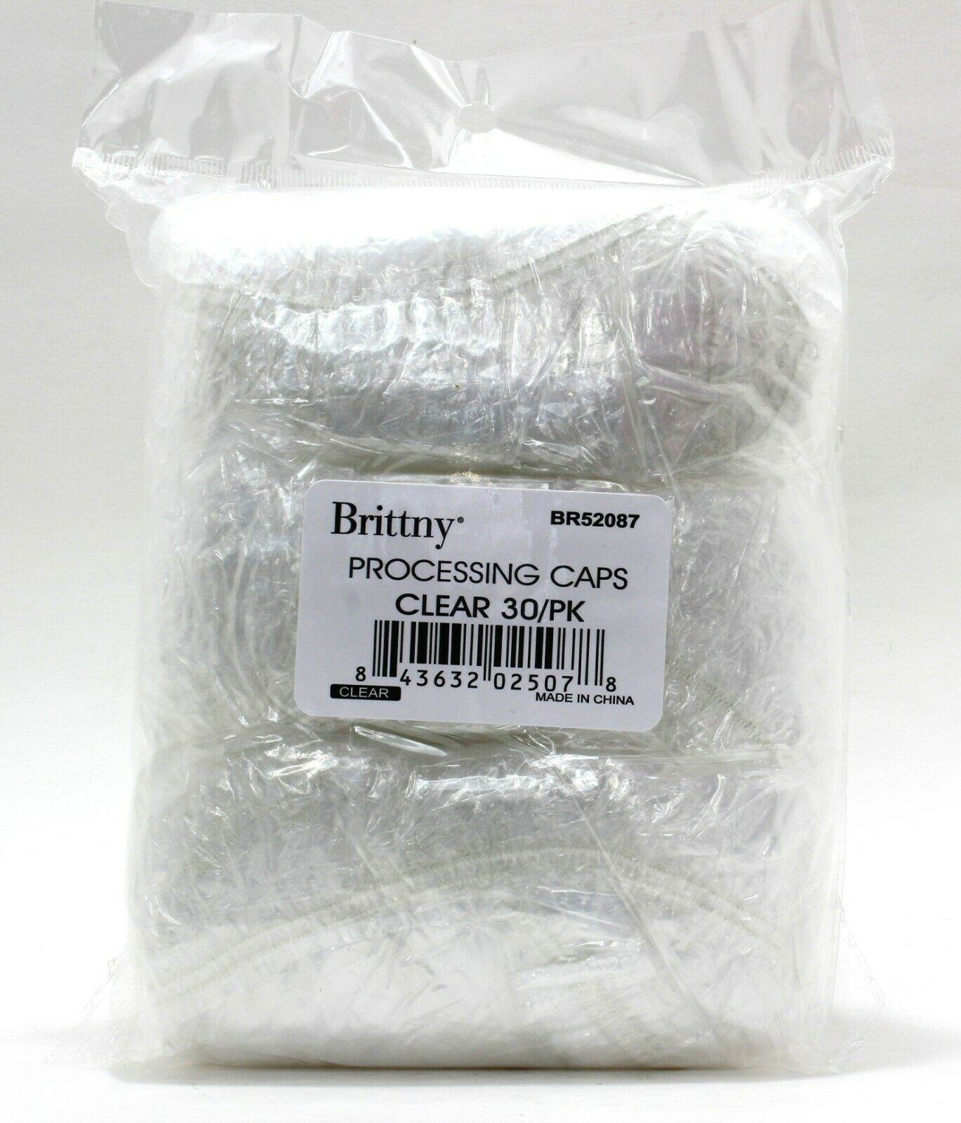 Disposable Hair Processing Caps For Shower, Salon,travel & More 30/pk-clear
