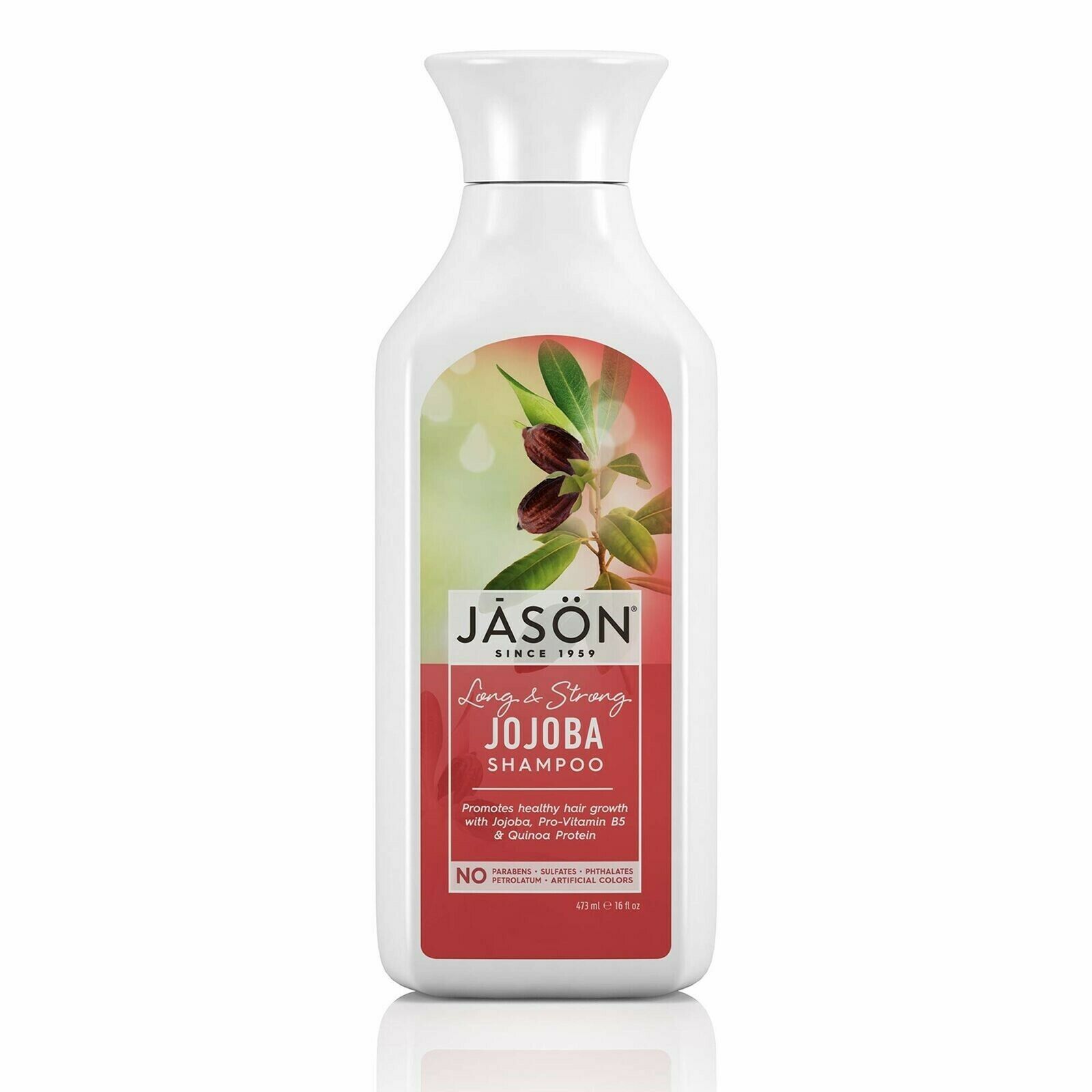 Jason Long And Strong Jojoba Shampoo Bottle, 16 Fl Oz