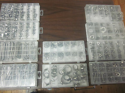 Stainless Steel Assortments Nuts Bolts Clamps Snap Rings Lock On Wash Cotter Pin