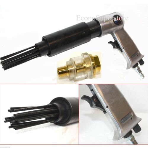 Air Needle Scaler Pistol Grip Remove Slag Rust Deburring 19 Needles W/mini Oiler