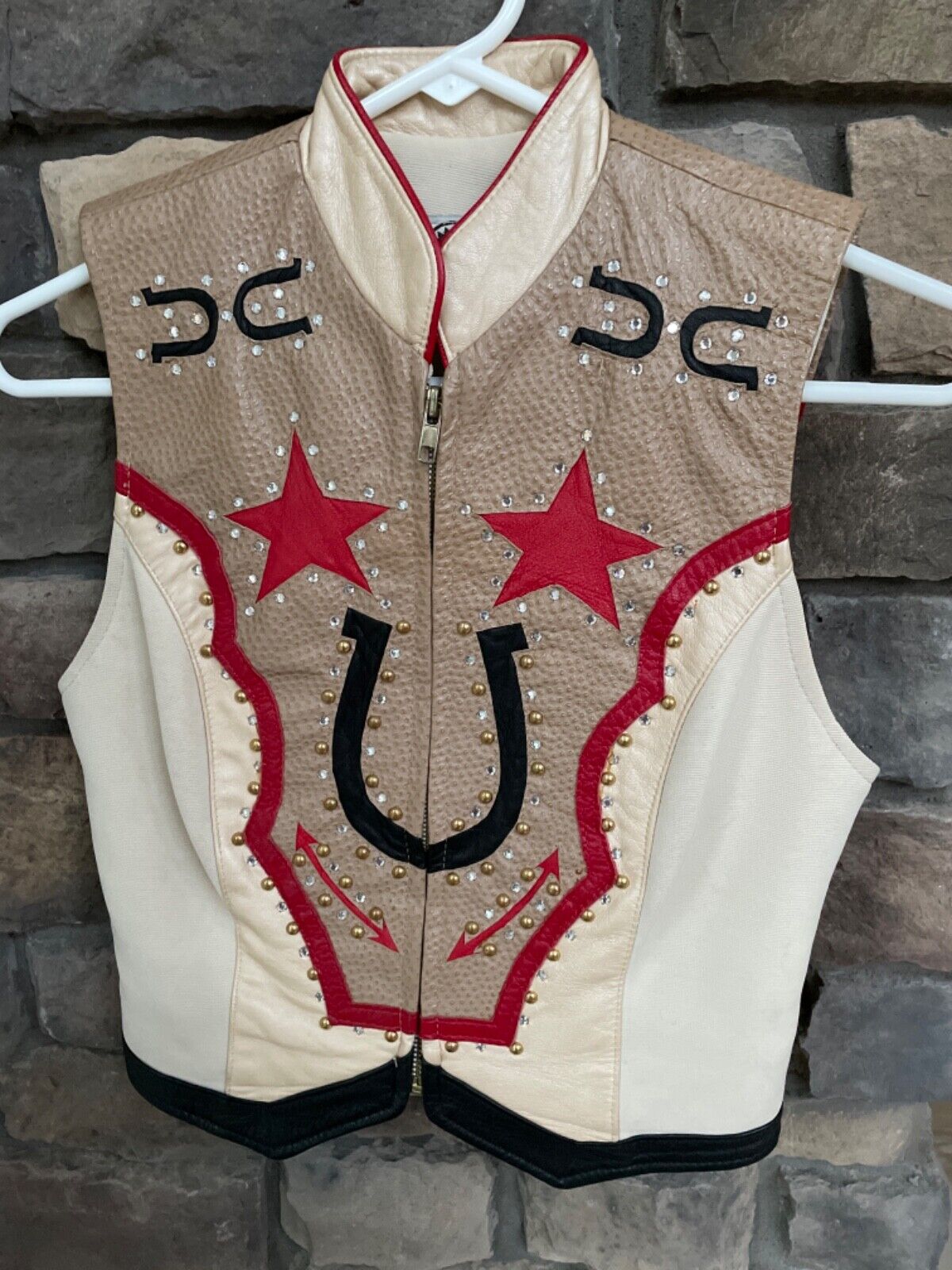 Rods Youth Girls Western Soft Leather Show Vest Size Xs